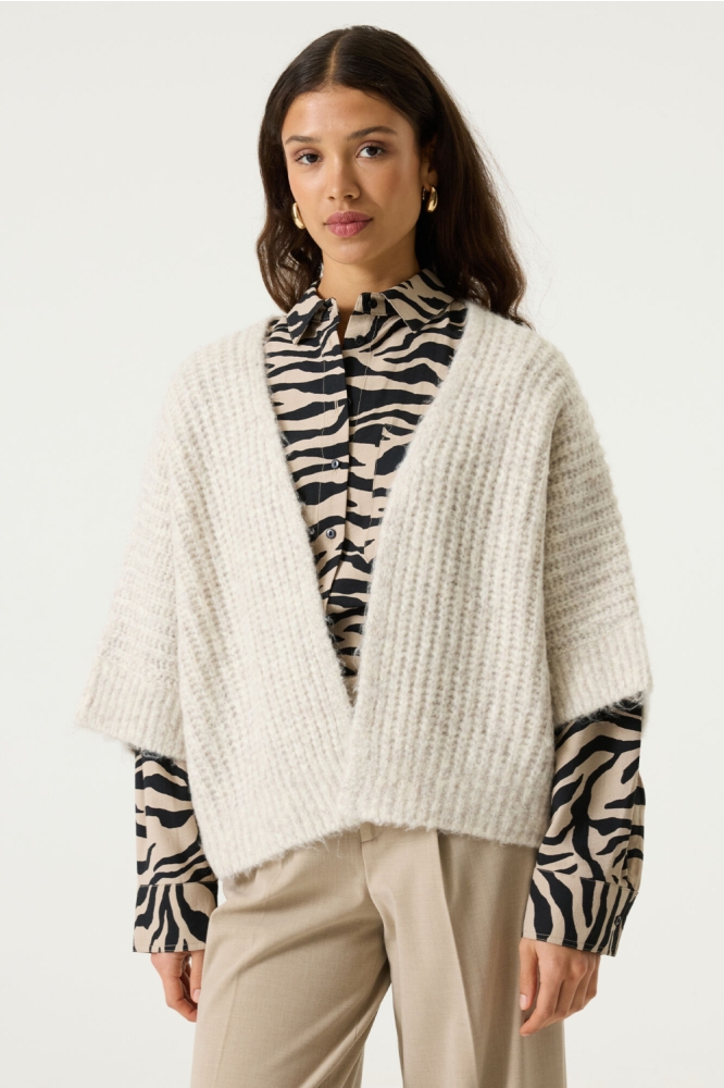 Garcia beige dames vest | Model vooraanzicht