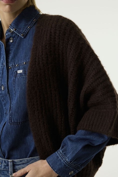 Garcia bruine dames vest | Close up