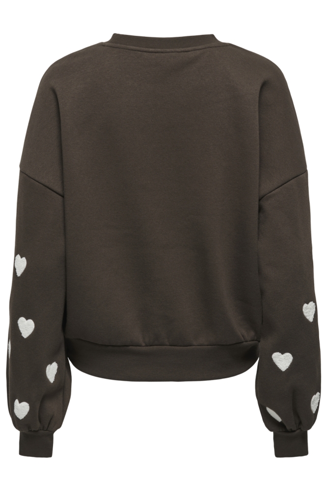Only bruine dames sweater | Achteraanzicht