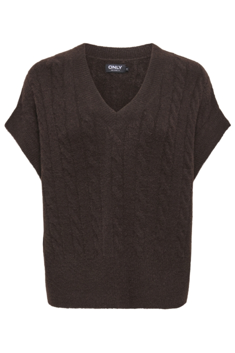 Only bruine dames vest | Vooraanzicht