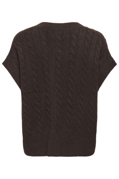 Only bruine dames vest | Achteraanzicht