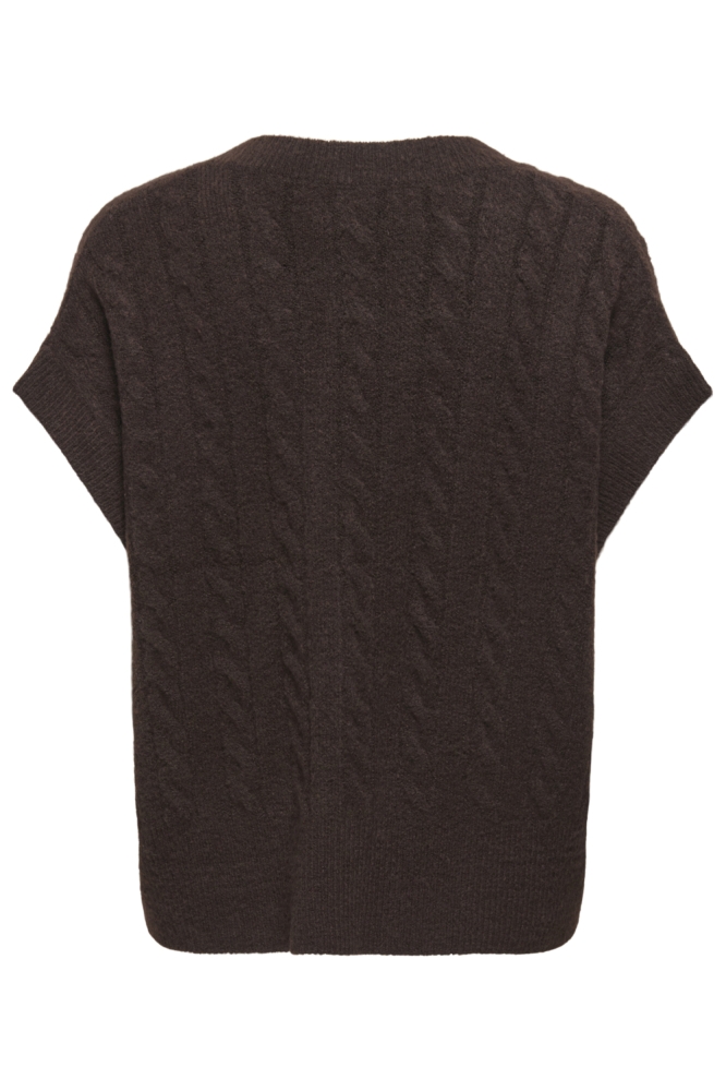 Only bruine dames vest | Achteraanzicht
