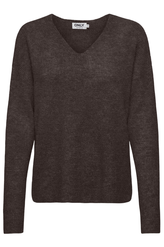 Only bruine dames trui | Vooraanzicht