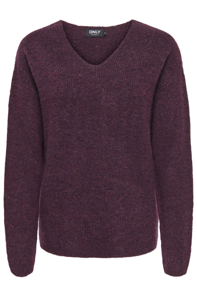 Only bordeaux dames trui | Vooraanzicht