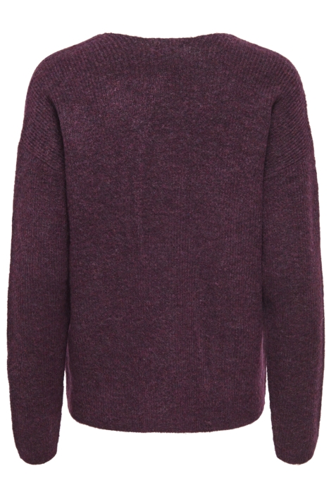 Only bordeaux dames trui | Achteraanzicht