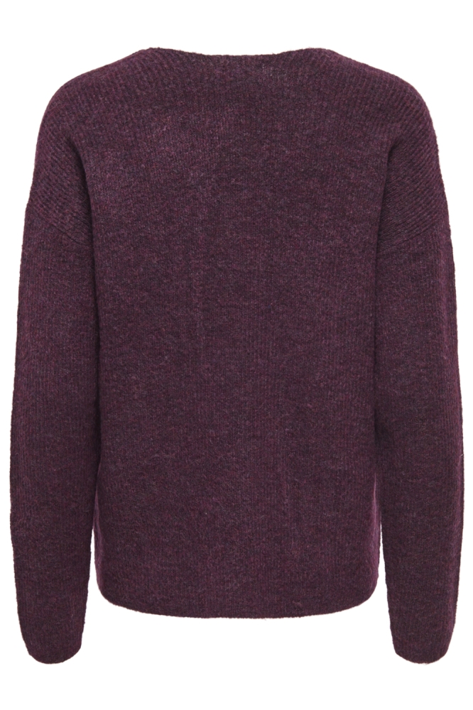 Only bordeaux dames trui | Achteraanzicht