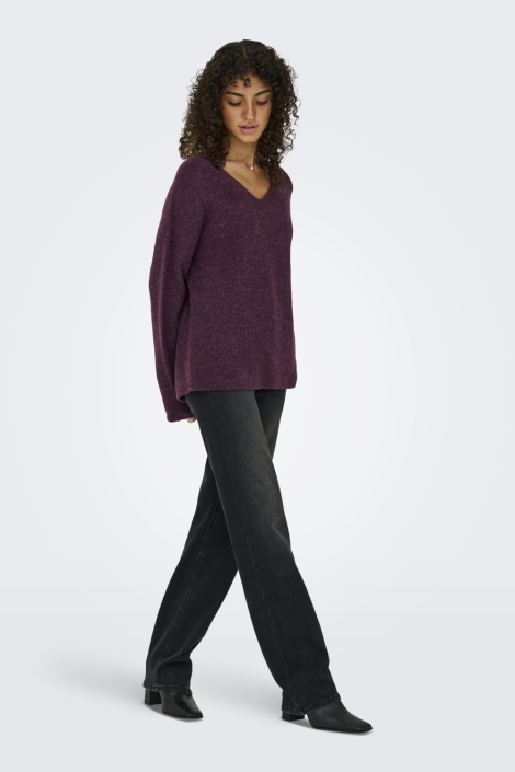 Only bordeaux dames trui | Model