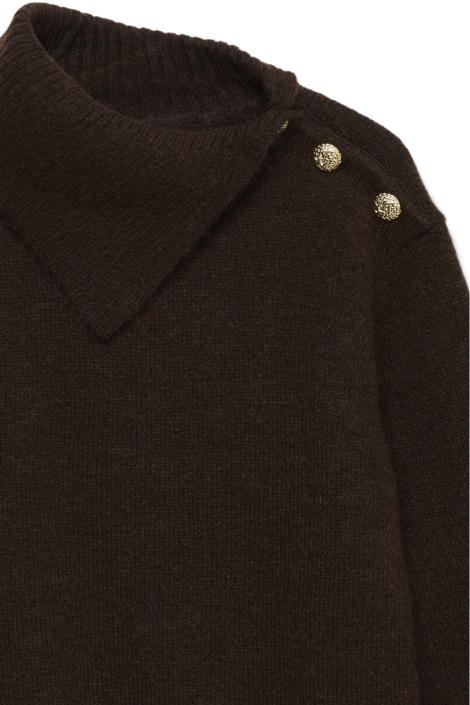 Vero Moda bruine dames trui | Close up