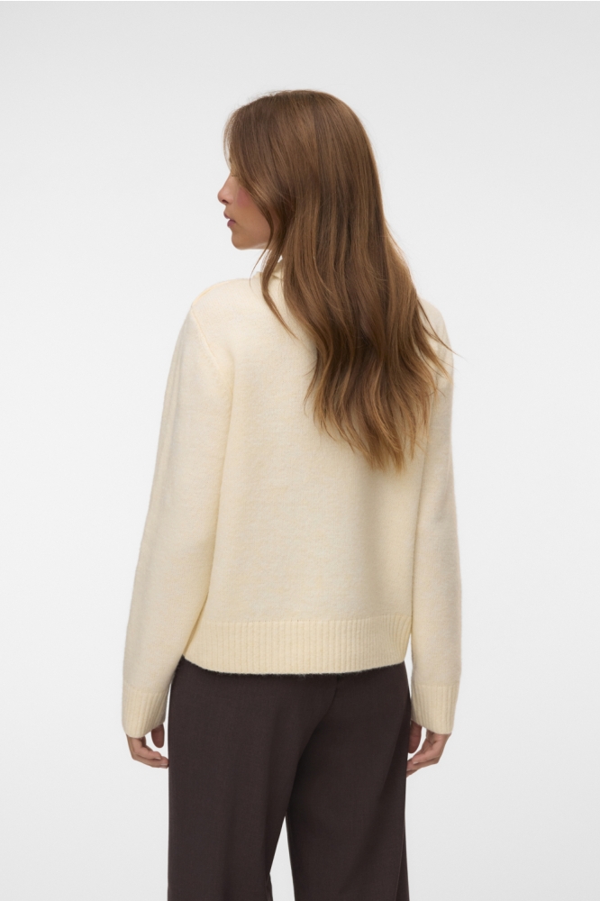 Vero Moda beige dames trui | Model achteraanzicht
