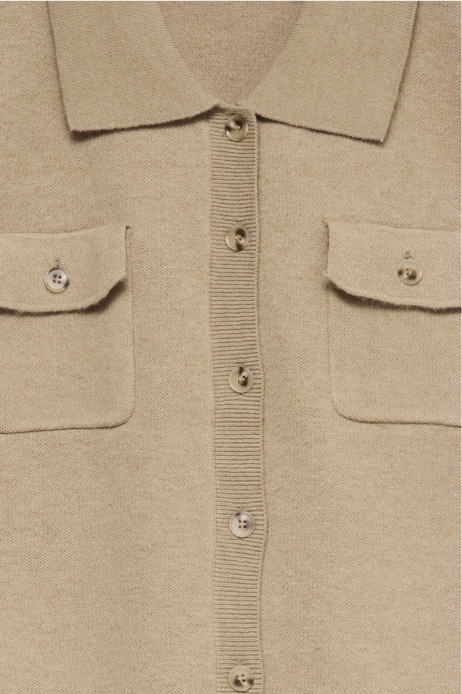 Vero Moda camel dames vest | Close up