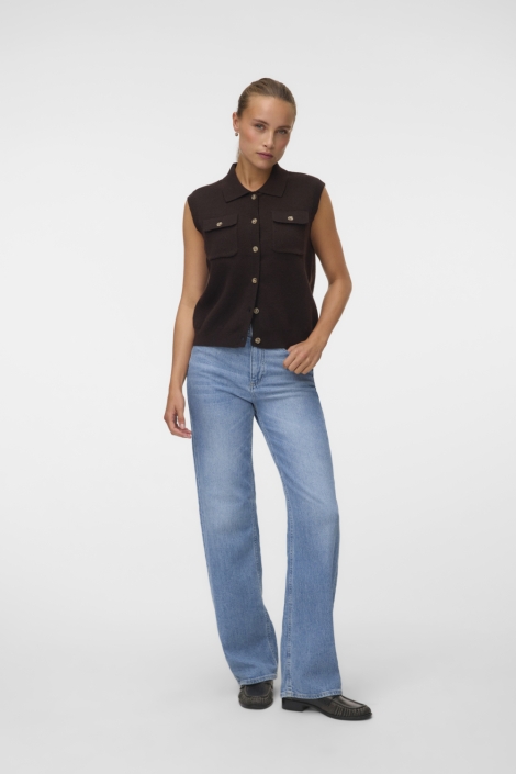 Vero Moda bruine dames vest | Model