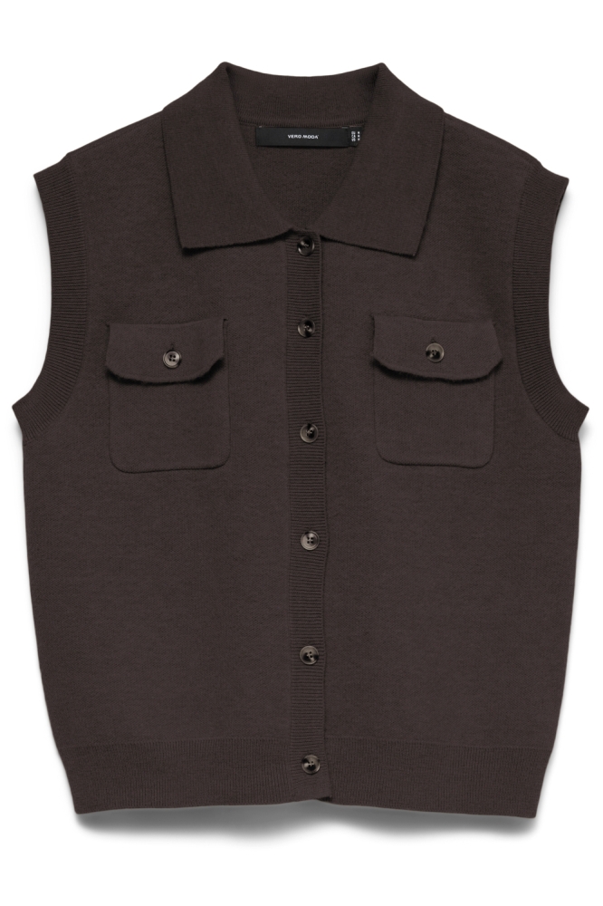 Vero Moda bruine dames vest | Vooraanzicht