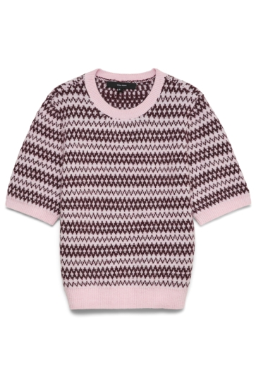 Vero Moda Trui VMBIRCH 2/4 O-NECK PULLOVER BF 10348424 Parfait Pink/W. WINDSOR WINE