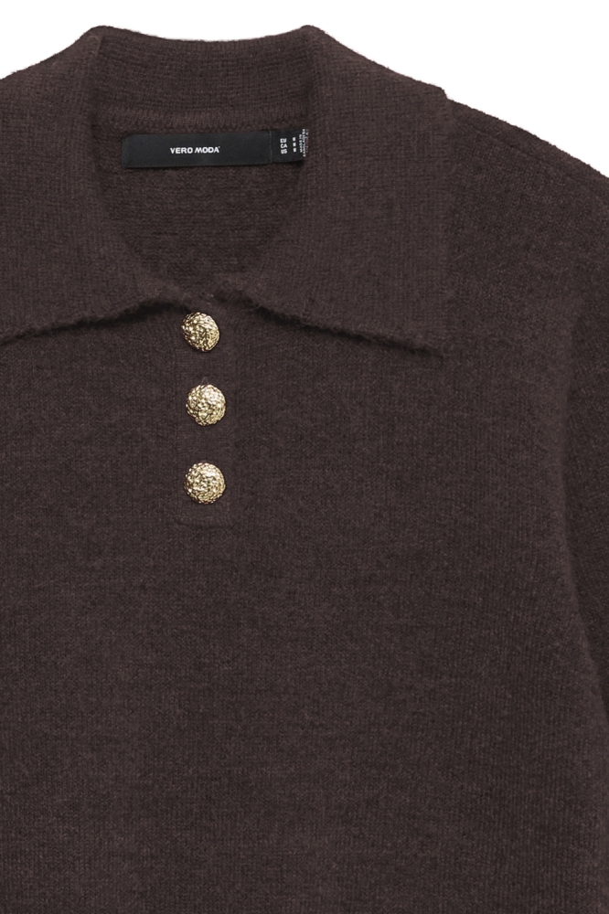 Vero Moda bruine dames trui | Close up