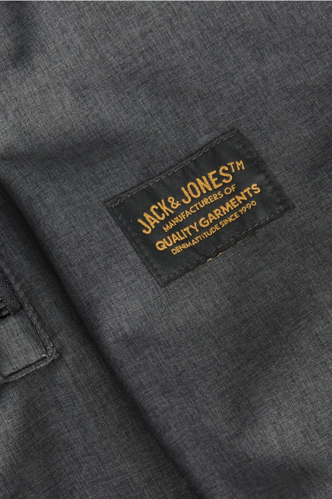 Jack & Jones grijze heren jas | Close up