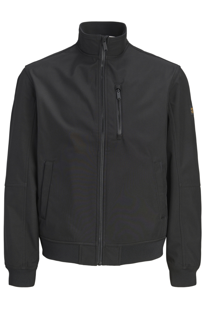 Jack & Jones zwarte heren jas | Vooraanzicht