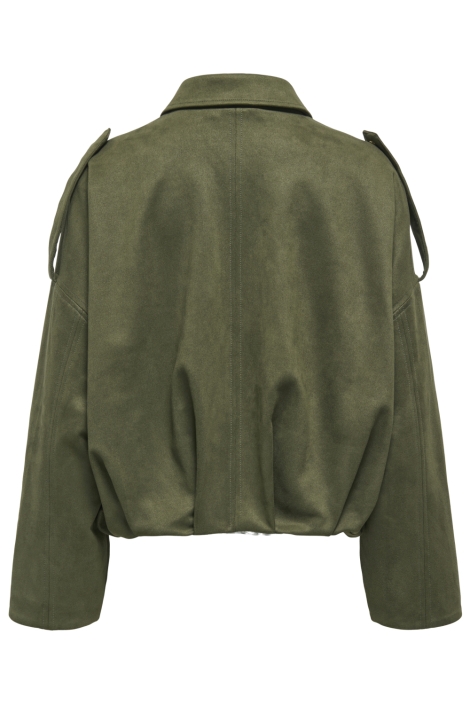 Only groene dames jas | Achteraanzicht