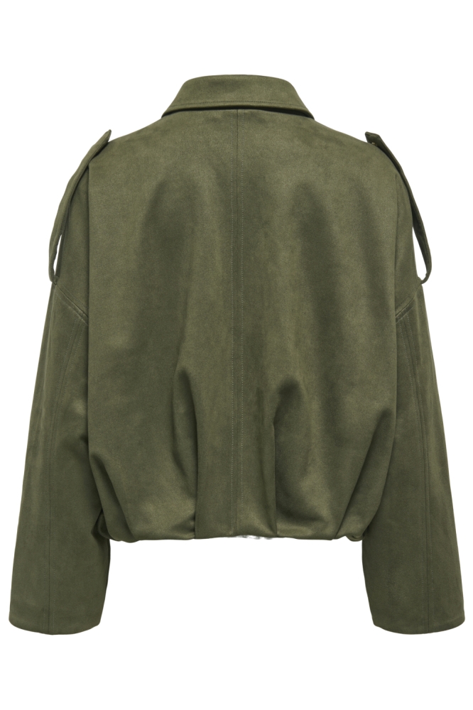 Only groene dames jas | Achteraanzicht