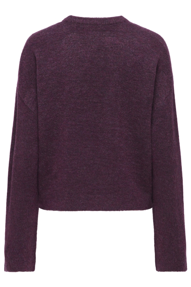 Only bordeaux dames trui | Achteraanzicht
