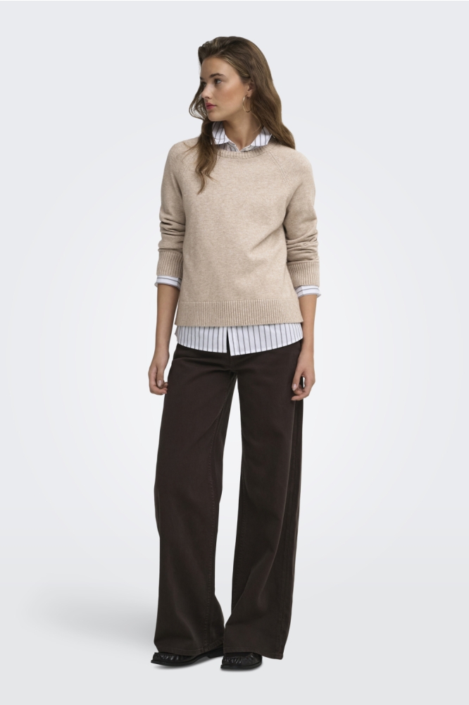 Only beige dames trui | Model
