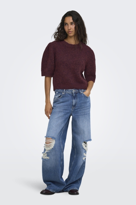 Only bordeaux dames trui | Model