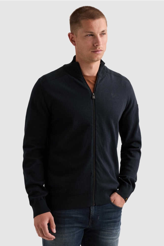 PME legend blauwe heren vest | Model vooraanzicht