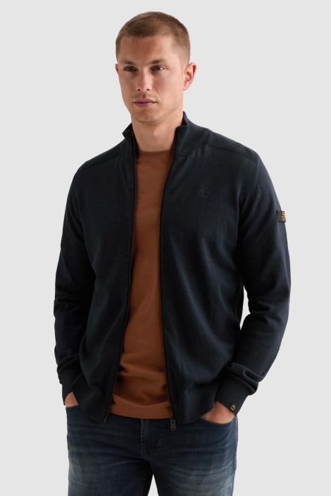 PME legend blauwe heren vest | Model vooraanzicht
