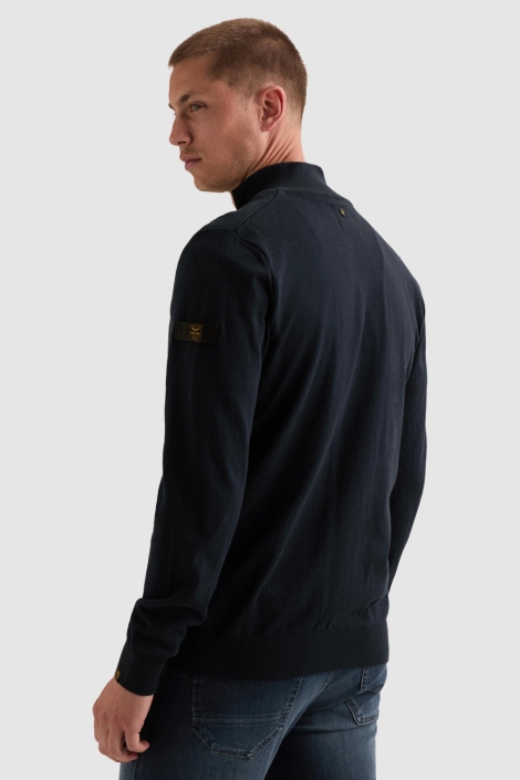 PME legend blauwe heren vest | Model achteraanzicht