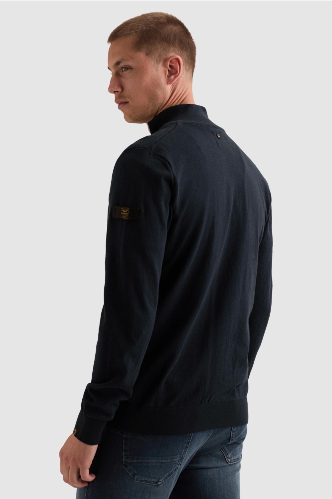 PME legend blauwe heren vest | Model achteraanzicht