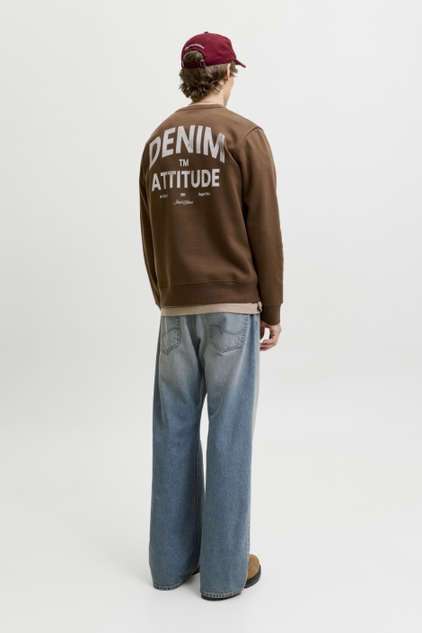 Jack & Jones bruine heren sweater | Model