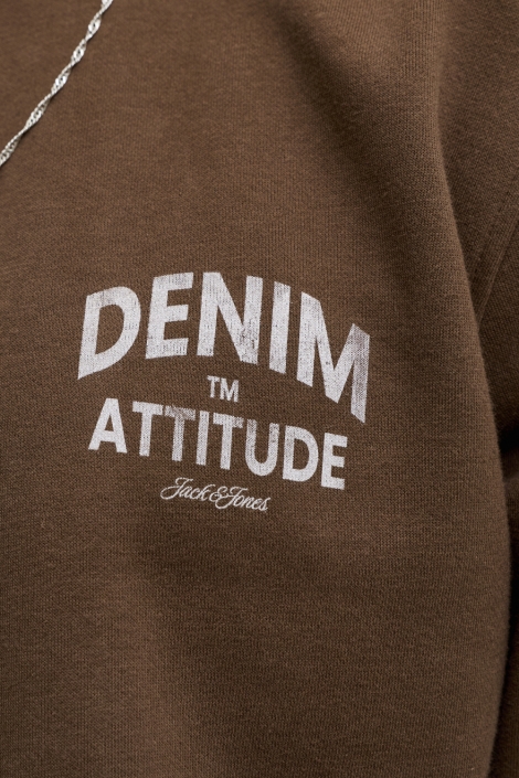 Jack & Jones bruine heren sweater | Close up