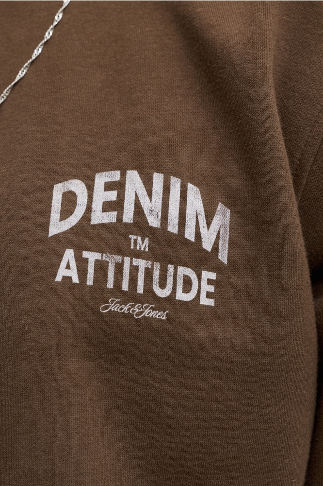 Jack & Jones bruine heren sweater | Close up