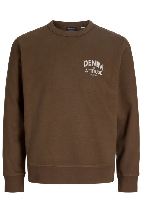 Jack & Jones bruine heren sweater | Vooraanzicht