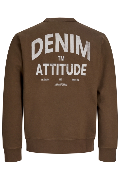 Jack & Jones bruine heren sweater | Achteraanzicht