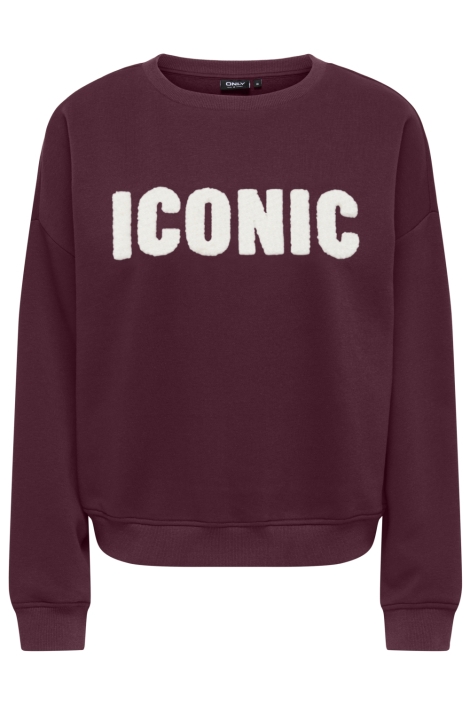 Only bordeaux dames sweater | Vooraanzicht