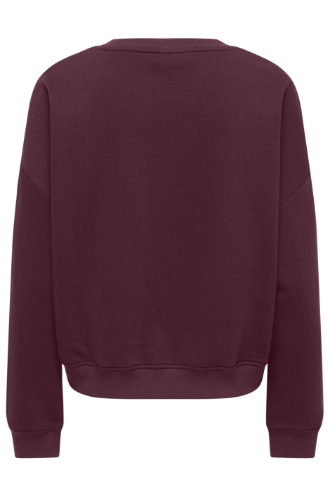 Only bordeaux dames sweater | Achteraanzicht