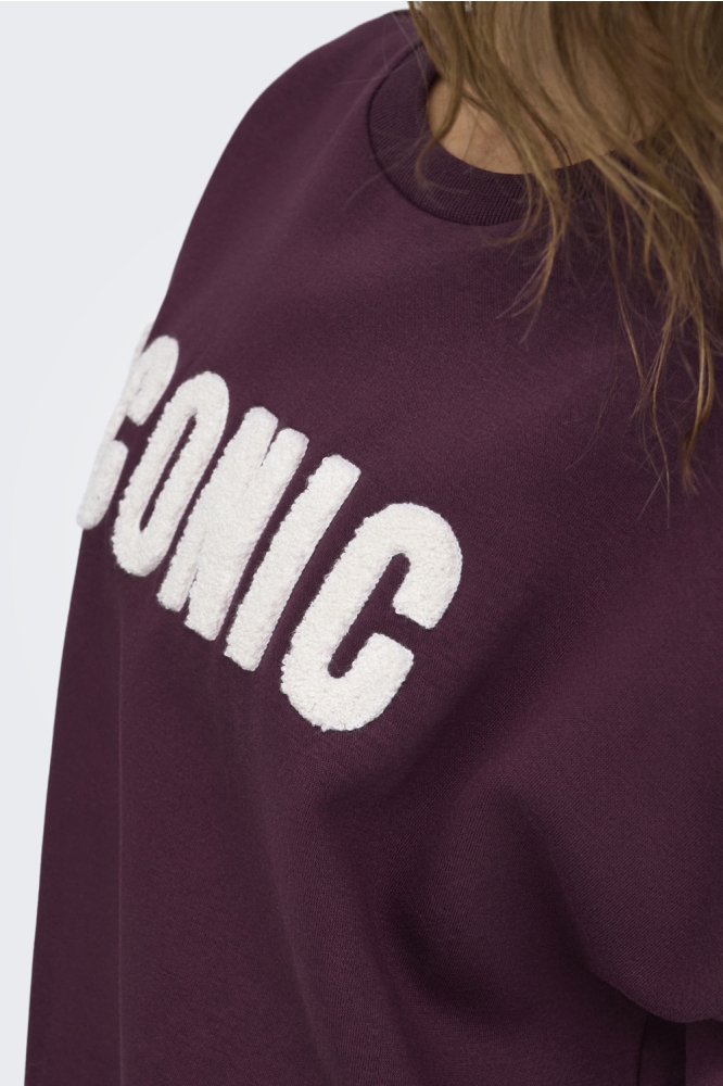 Only bordeaux dames sweater | Close up