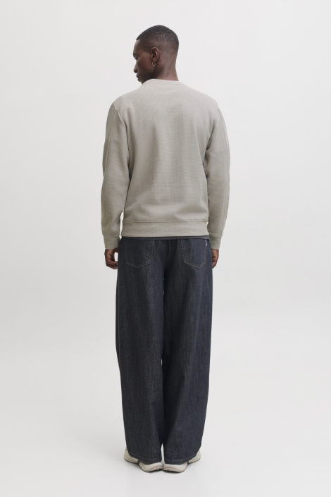Jack & Jones grijze heren sweater | Model achteraanzicht