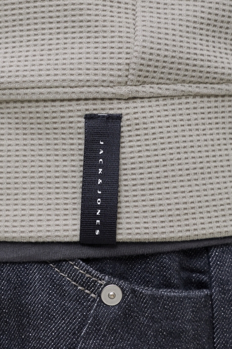 Jack & Jones grijze heren sweater | Close up