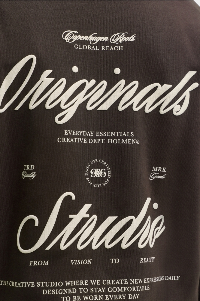Jack & Jones bruine heren sweater | Close up