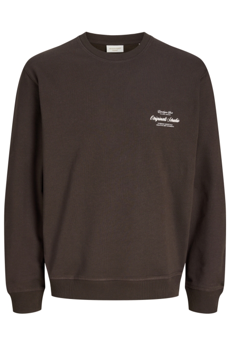 Jack & Jones bruine heren sweater | Vooraanzicht