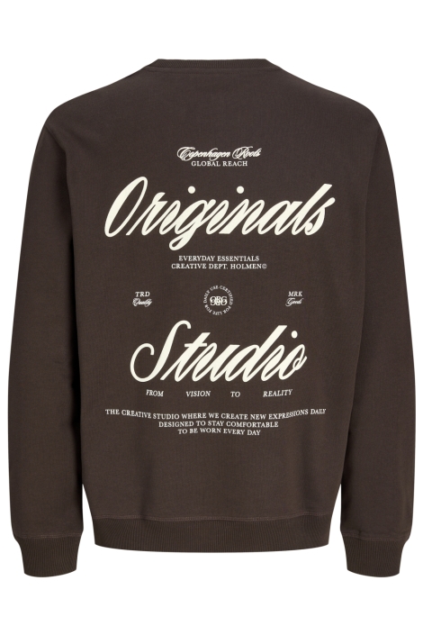 Jack & Jones bruine heren sweater | Achteraanzicht