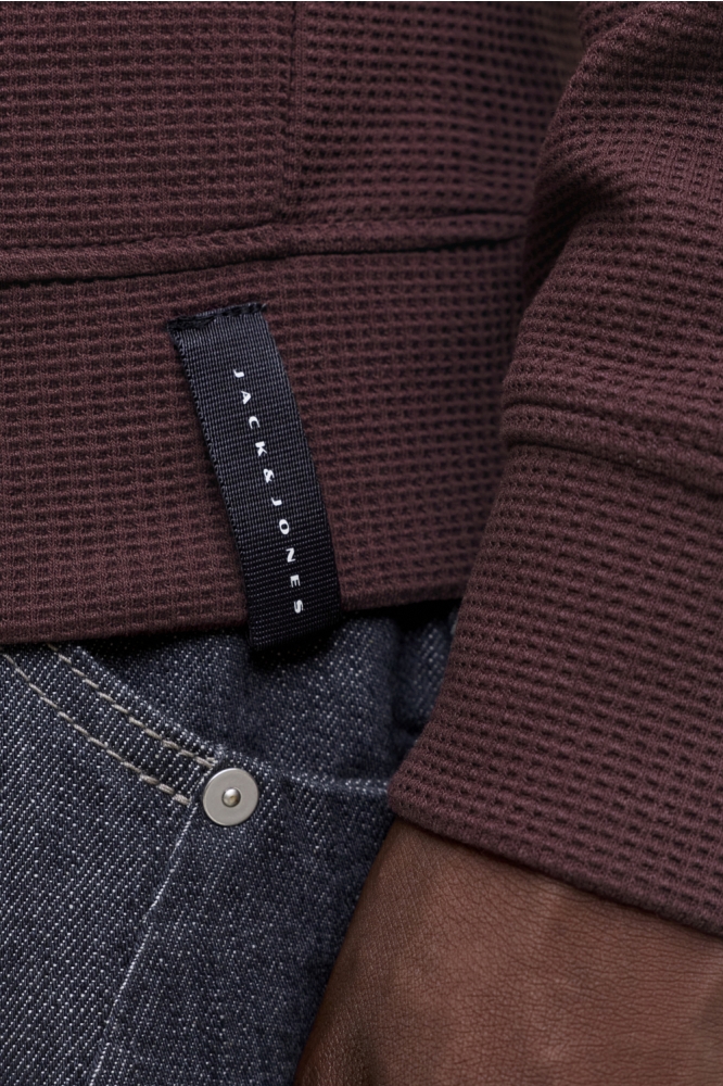 Jack & Jones bordeaux heren sweater | Close up