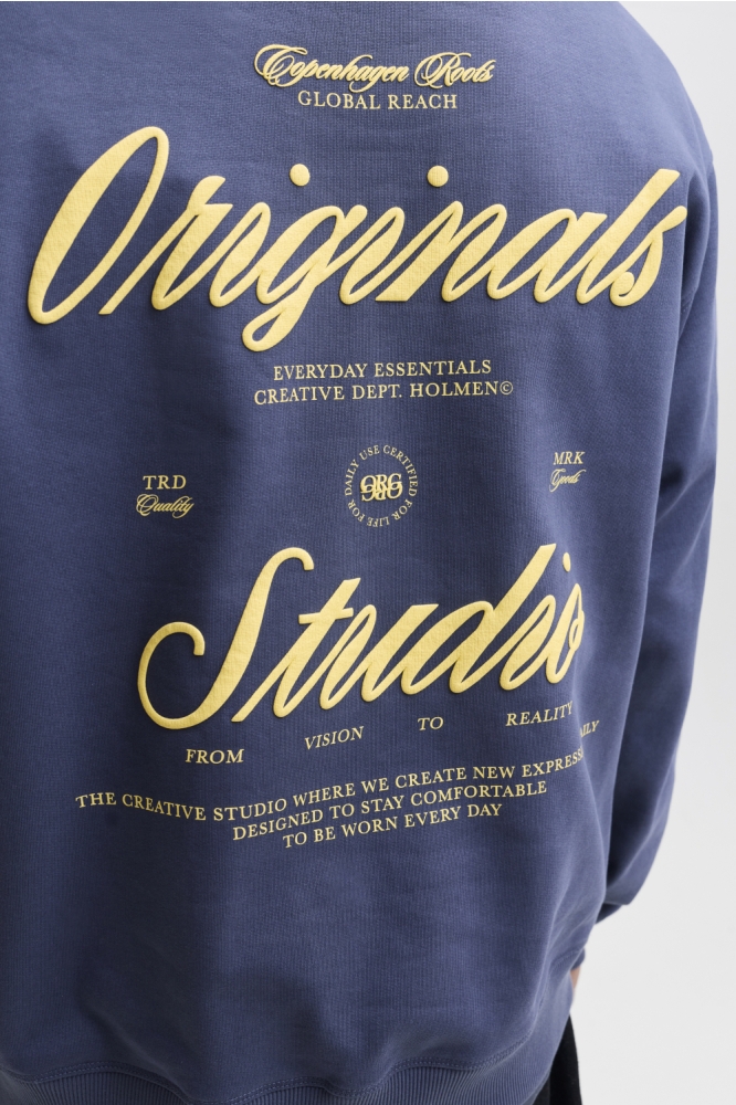 Jack & Jones blauwe heren sweater | Close up