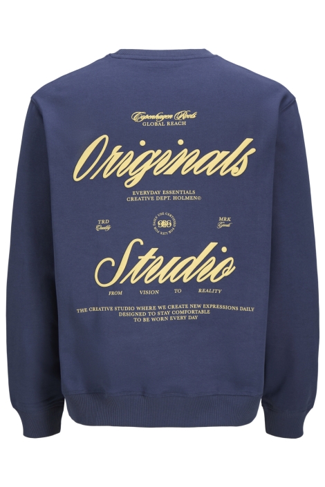 Jack & Jones blauwe heren sweater | Achteraanzicht