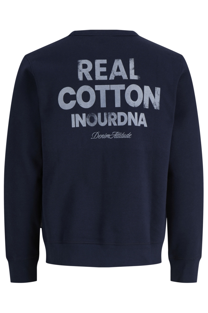 Jack & Jones blauwe heren sweater | Achteraanzicht