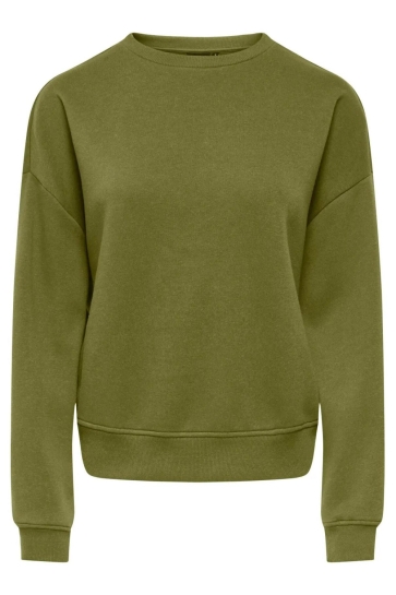 Only Trui ONLSWEAT LIFE L/S CREW OVERSIZE SWT 15243380 Peat Moss