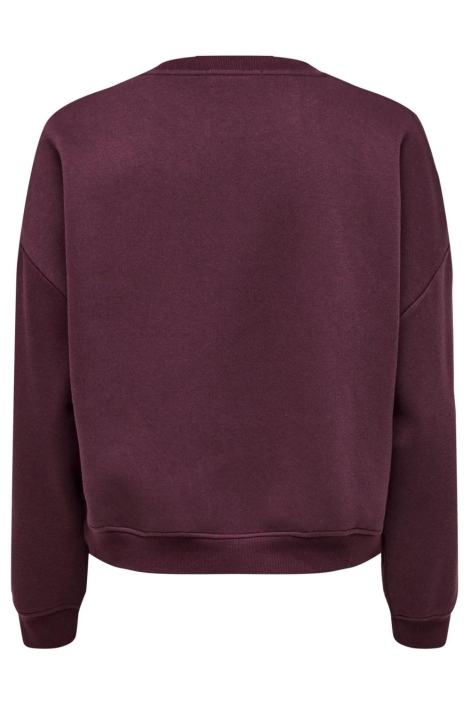 Only bordeaux dames sweater | Achteraanzicht
