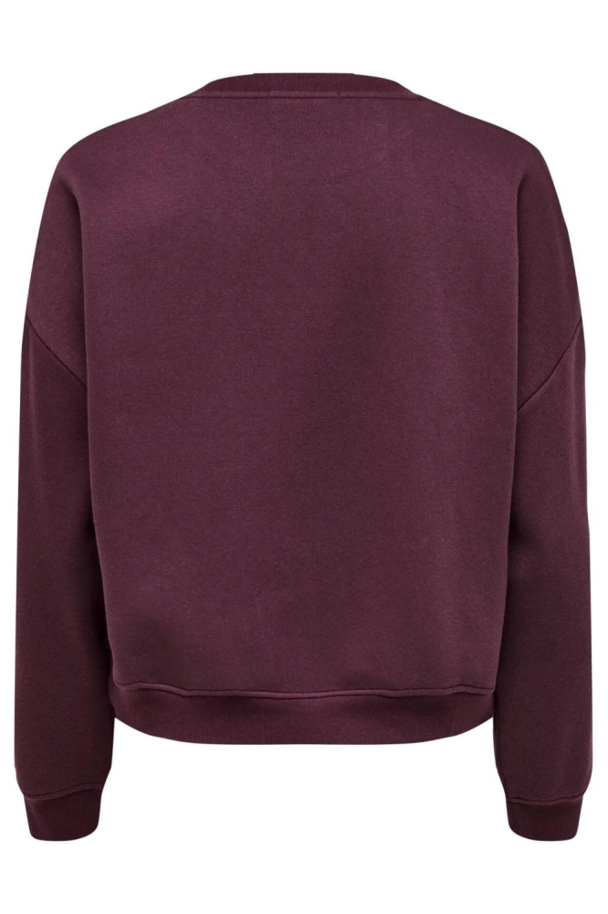 Only bordeaux dames sweater | Achteraanzicht
