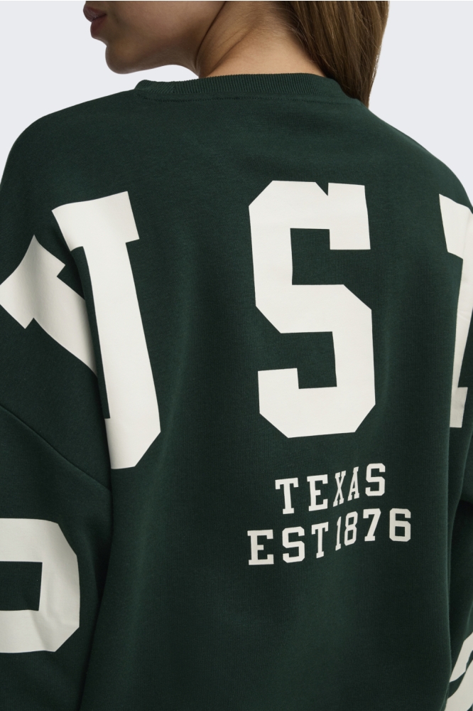 Only groene dames sweater | Close up